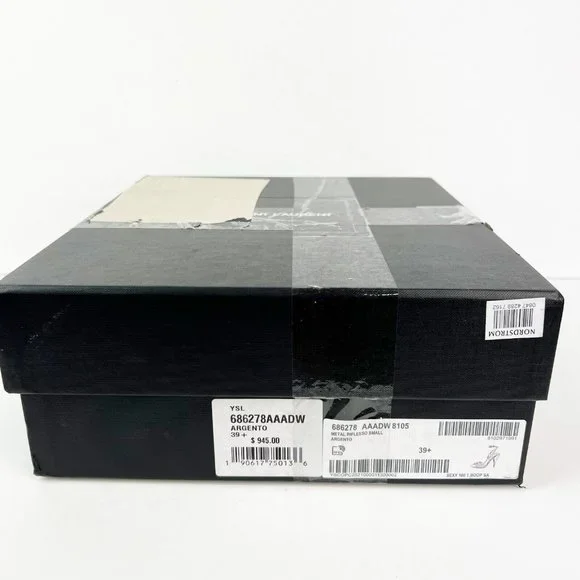 Saint Laurent Tina Strappy Leather High Heel Sandals NIB Size 39.5 US 9.5 - Picture 8 of 9